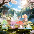 Collection of mythical nine-tailed fox figurines with colorful bonsai trees - Divine Tree Nine-Tailed Fox - First Gen (A174) / Full Set (6pcs)