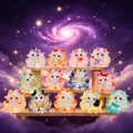 Full set of nine-tailed fox zodiac blind box figures with LED luminous feature - Twelve Zodiac Signs Nine-Tailed Fox (-518) / Full Set (12pcs)