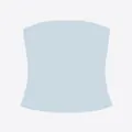 Soft and breathable light blue seamless one-piece tube top for sports and fitness - Baby Blue / XS