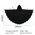 Capa negra con capucha de alas de murciélago para disfraces de Halloween para niños - Capa De Murciélago Para Adulto Con Capucha / Talla única