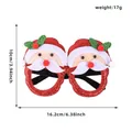 Festive glittery Santa Claus glasses for Christmas holiday party props, 16.2cm width - Santa Claus