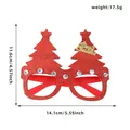 Red glitter Christmas tree party glasses with rhinestone decorations and Merry Christmas sign - Red Christmas Tree Style