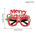 Red glittery Merry Christmas party glasses, festive holiday eyewear for photography props. - Red Merry Christmas