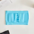 Seamless light blue strapless bandeau top with stylish hollow-out design - Light Blue Zircon