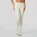 High-waist brushed yoga leggings in cream white color for fitness and running workout - Creamy White [new - New Color Added] / S