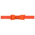 Handmade orange grosgrain ribbon bow headband for baby girls with comfortable elastic band - 31#