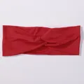 Red twisted elastic sports headband for women's yoga and face washing - Bright Red (12)