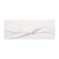 Soft white elastic twisted cross headband for women yoga sports and daily hair styling - White (18)
