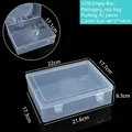 Large transparent plastic storage box for jewelry and accessories with dimensions 22x17x6cm - Empty Box 5530 (22*17.7*6.3cm)
