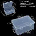 Transparent plastic storage box with snap-close lid, dimensions 15.6 x 11.6 x 7.1 cm. - Empty Box 1-703 (15.6*11.6*7.1cm)