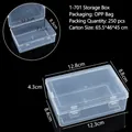 Mini transparent plastic organizer box for jewelry and small items with dimensions - Empty Box 1-701 (12.8*8.8*4.3cm)