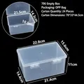 Clear plastic storage box for jewelry or small items, 22.8x15.6x11cm dimensions. - 706 Empty Box (22.8*15.6*11cm)