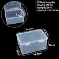 Premium transparent plastic storage box for jewelry and small accessories organization - 705 Empty Box (19.8*13.2*10cm)