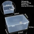 Transparent rectangular plastic storage box for jewelry and accessories with clear dimensions - 708 Empty Box (28.8*20.5*12.7cm)