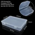 Large transparent plastic storage box with double latches and dimensions 33x23.1x5cm - 3350 File Box (33*23.1*5cm)