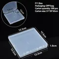 Clear square plastic storage box for jewelry earrings and small accessories collection - F11 Square Box (12.5*12.5*1.8cm)