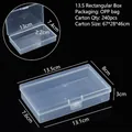 Clear rectangular plastic organizer box for jewelry and crafts with measurements - 13.5 Cm Rectangular Box (13.5*8*3 Cm)