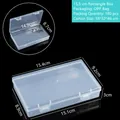 Transparent plastic rectangular storage box for jewelry and small items organizer - 15.5 Cm Rectangular Box (15.5 X 9.2 X 3 Cm)