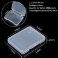 Portable transparent plastic mini storage box for jewelry and earplugs - 1.25 Small Pp Box (6.8*5.2*1.25cm)