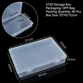 Clear plastic storage box for jewelry and accessories, 27.1x19.6x4.5cm transparent case - 2750 File Box (27.2*19.7*5cm)