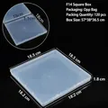 Transparent plastic square storage box with 18.5cm outer dimensions - F14 Square Box (18.5*18.5*1.8cm)