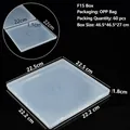 Transparent square plastic storage box for jewelry and small hardware accessories - F15 Square Box (22.5*22.5*1.8cm)