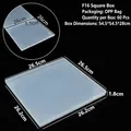 Portable transparent plastic square storage box for jewelry and small accessories - F16 Square Box (26.5*26.5*1.8cm)