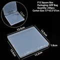 Clear plastic square jewelry storage box with 13.5cm outer dimension - F12 Square Box (13.5*13.5*1.8cm)