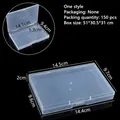 Clear rectangular plastic storage box for jewelry and small accessories with dimensions - One Compartment Style C (14.5*9.7*2cm)
