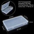 Transparent plastic rectangular storage box for jewelry and small parts 19.5cm - 19.5 Empty Box (19.5*11.6*3cm)
