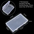 Transparent rectangular plastic storage box for jewelry accessories and small items organization - 17.5 Cm Rectangular Box (17.5*10.7*2.6 Cm)
