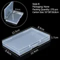 Transparent plastic storage box for jewelry and small accessories, Style B - One Compartment Style B (12.5*8.4*1.7cm)