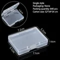 Mini transparent plastic storage box for jewelry with detailed size measurements - One Compartment Style A (7.2*5.2*1.6cm)