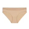 Nahtlose, atmungsaktive Damen-Slips aus Netzgewebe, niedrige Taille, beige - Hautfarben