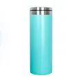Gobelet isotherme 20oz en acier inoxydable bleu sarcelle pour café chaud et boissons - Fil Bleu-vert / 20 Oz (sans Paille)