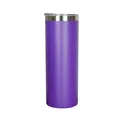 Gobelet mince en acier inoxydable violet de 20oz avec couvercle pour boissons - Violet-1 / 20 Oz (sans Paille)