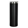 Gobelet isotherme 20oz en acier inoxydable noir mat avec couvercle transparent élégant - 30 Oz Noir / 20 Oz (sans Paille)
