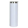 Gobelet skinny 20oz en acier inoxydable blanc pour sublimation avec couvercle clair - 30 Oz Blanc / 20 Oz (sans Paille)