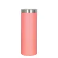 Gobelet skinny 20oz en acier inoxydable rose corail avec couvercle transparent - Pamplemousse-1 / 20 Oz (sans Paille)