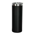 Gobelet mince 20oz en acier inoxydable noir mat avec couvercle - Noir-1 / 20 Oz (sans Paille)