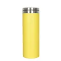 Gobelet à café isotherme en acier inoxydable jaune de 20 oz avec bord argenté - Fil Jaune / 20 Oz (sans Paille)