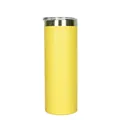 Gobelet isotherme en acier inoxydable jaune de 20 oz avec couvercle transparent - Jaune-1 / 20 Oz (sans Paille)