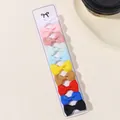 Handmade set of 10 colorful grosgrain ribbon bow hair clips for baby girls and kids - Colorful Multicolor Group (10D)