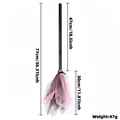 Scopa da strega per Halloween con manico nero e testa a rete rosa, lunghezza 77 cm - Scopa Rosa