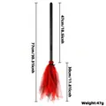 Scopa da strega di Halloween staccabile con coda in tulle rosso e dimensioni - Scopa Rossa