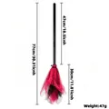 Scopa da strega per Halloween lunga 77cm con testa in rete rosa per decorazioni - Nuova Scopa Rosso Rosa