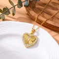Elegante vergoldete herzförmige Schmetterlingshalskette mit glänzenden Kristallsteinen - Herz Schmetterling Gold Stil (XL5897)