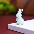 Figurine de lapin debout en cristal de résine vert clair pour décoration de bureau chic - Style ② Cristal Bleu