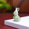 Figurine de lapin debout en résine de cristal vert clair pour décoration de bureau - Style 2dongling Vert