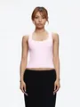 Slim-fit quick-dry sports tank top in soft pink color for women's daily fitness - Pink / XS